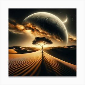 Tree In The Desert 3 Canvas Print