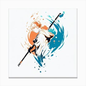 Samurai Warrior - Bo Staff - Wushu - Martial Arts 24 Canvas Print