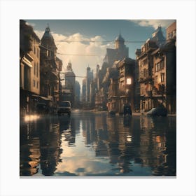 Flooded City Canvas Print