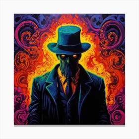 Psychedelic Cthulhu Portrait Canvas Print