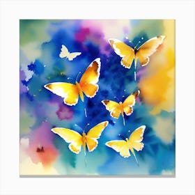Watercolor Butterflies 1 Canvas Print