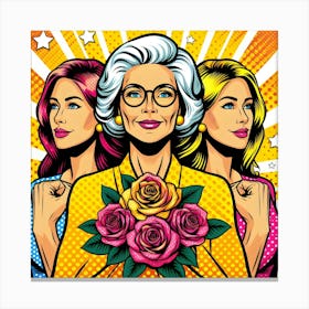 Pop Women Happy Mother's Day Canvas Print