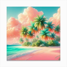 Pink Sand Beach Canvas Print