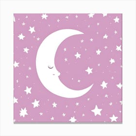 Sweet Dreams Moon and Stars Canvas Print