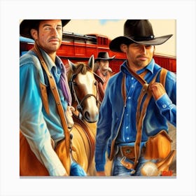Just Us Cowboys Canvas Print