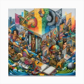 Mural By San Francisco Artist Canvas Print