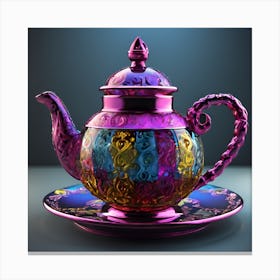Psychedelic Teapot Canvas Print
