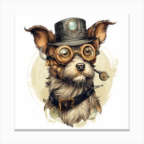 Steampunk Dog 4 Canvas Print