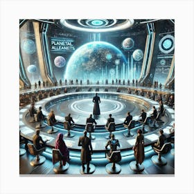 Representing Interests Summit Futuristic Canvas Print