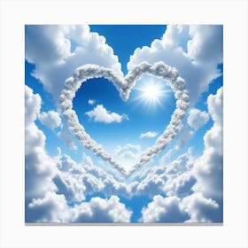 Heart Shaped Cloud  Canvas Print