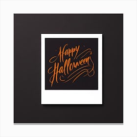 Happy Halloween Polaroid Card Canvas Print