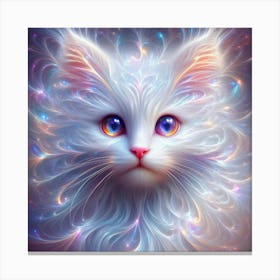 White Cat 6 Canvas Print