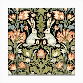 William Morris Rabbits Canvas Print