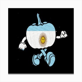 Argentina Pumpkin Flag Canvas Print