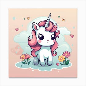 Cute Unicorn 467 Canvas Print