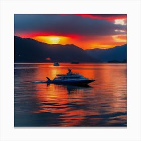 Sunset In Vancouver Canvas Print