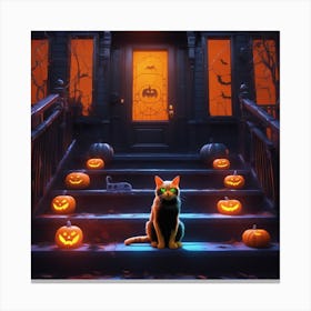 Halloween Cat 23 Canvas Print