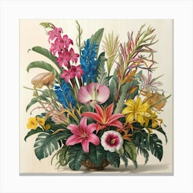 Tropical Bouquet 1 Canvas Print