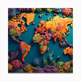 World Map 3 Canvas Print