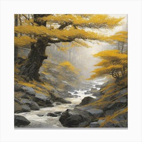 Autumn Stream 1 Canvas Print