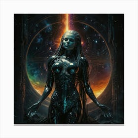 Aliens In Space 2 Canvas Print