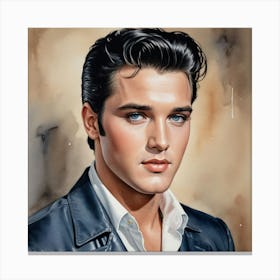 Portrait of Elvis Presley Canvas Print