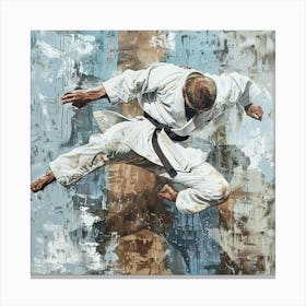 A Judo Throw Oil Painting Illustration 1718705044 4 Canvas Print