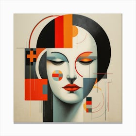 Abstract Bauhaus Finnish Woman 04 Canvas Print