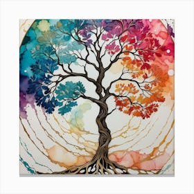 colorful and different tree Canvas Print