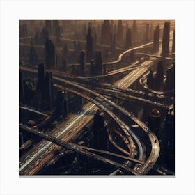 Futuristic Cityscape 13 Canvas Print