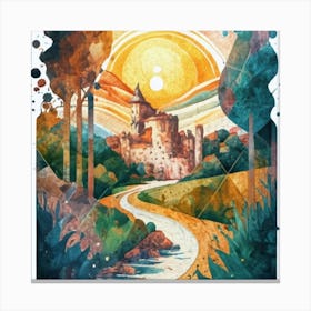 Watercolor landscapes 5 Canvas Print