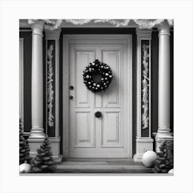 Christmas Door 60 Canvas Print