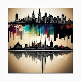 City Skyline 17 Canvas Print