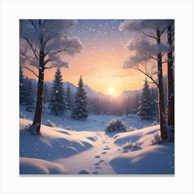 Whispers of the Winter Path Canvas Print