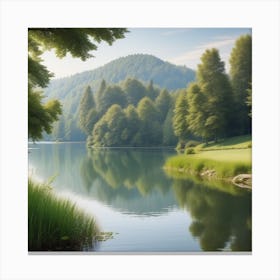 Lake In The Mountains 8 Canvas Print