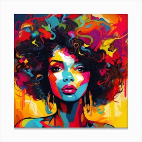 Afro Girl 81 Canvas Print