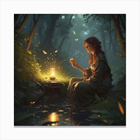 Fairy In The Forest 3 Canvas Print