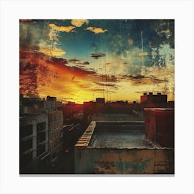 Sunset Over The City Canvas Print