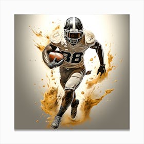 Football Player Running 2 Canvas Print