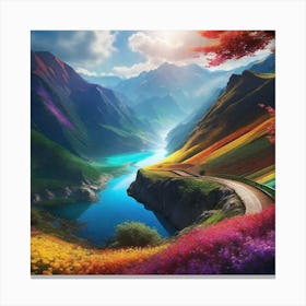 Tibetan Landscape 1 Canvas Print