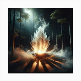 Fire In The Forest Canvas Print