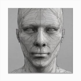 3d Model Of A Human Head 4 Canvas Print