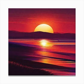 Sunset Over The Sea 6 Canvas Print