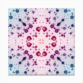 Pink Alcohol Ink Flower Pattern 3 Canvas Print