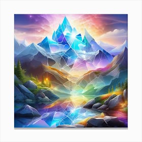 Abstract Mountain Landscape Canvas Print