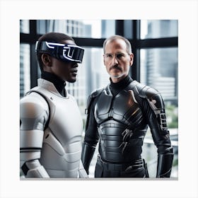 Two Men In Futuristic Suits 7 Canvas Print