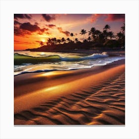 Sunset On The Beach 431 Canvas Print