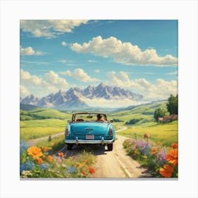 Car On The Road Canvas Print