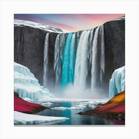 Arctic Waterfall Canvas Print