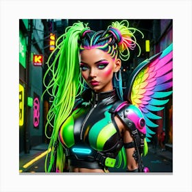 Neon Angel 3 Canvas Print